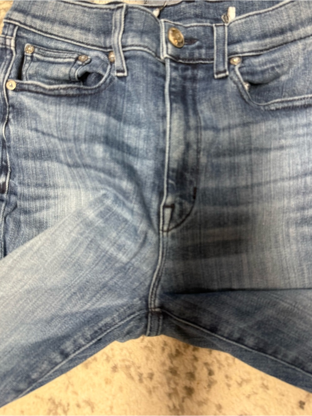 AYR The Bomb Pop Cropped Raw Hem Jeans Women’s 28 Medium Wash High Rise Straight - Picture 10 of 11